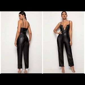 Classy leather jumpsuit